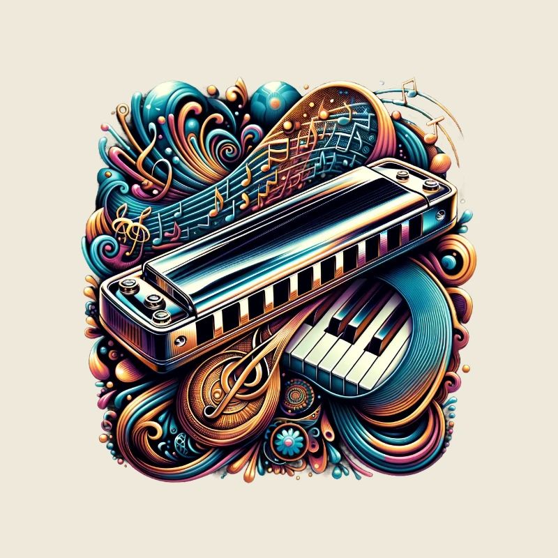 Design abstrait d'harmonica
