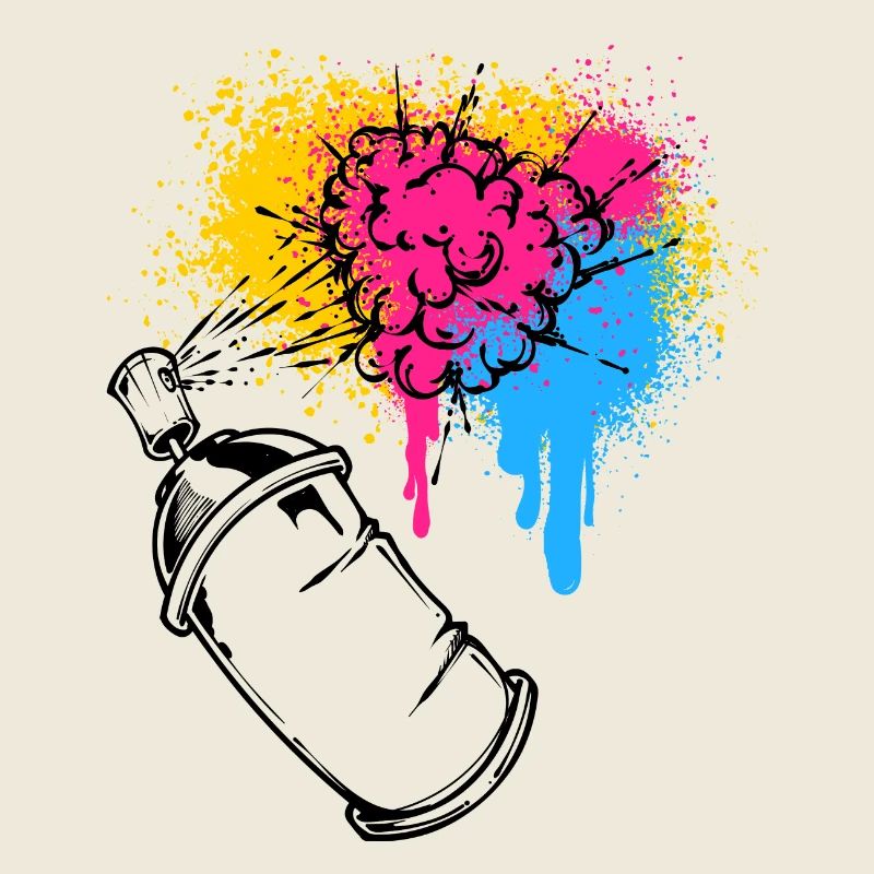 Graffiti Sprayer Spraydose Zeichnen Illustration