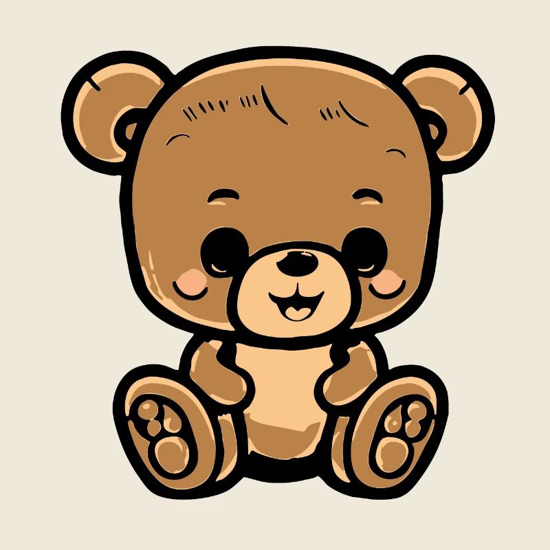 Kuschelteddy Sitzender Braunbär
