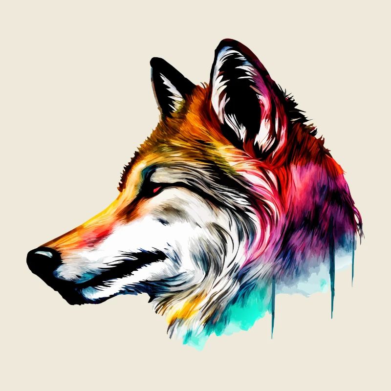 Colorfull Wolfskopf