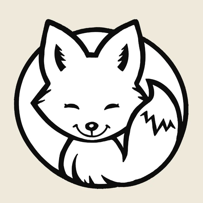 Petit renard (noir et blanc)