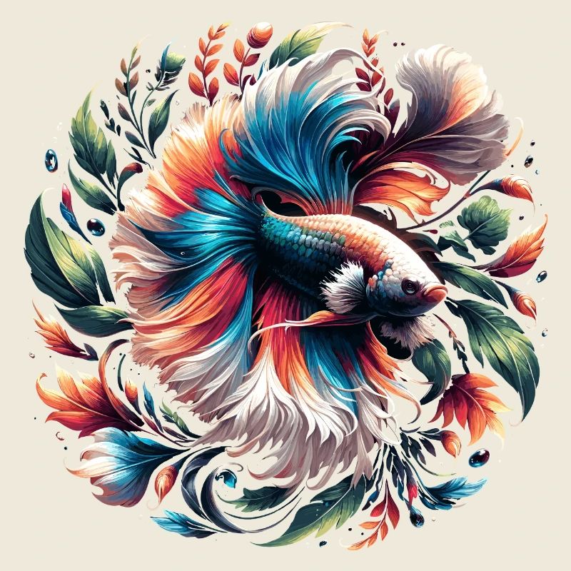 Siamesische Kampffisch, Betta splendens, Bettafan