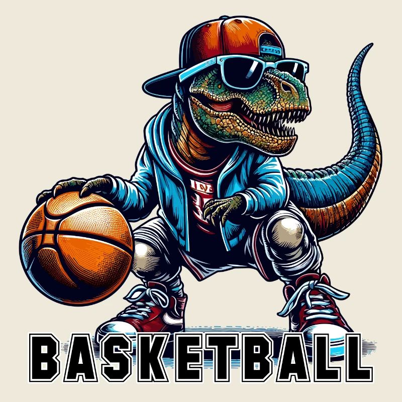 Cadeau de dinosaure T-Rex de basket-ball