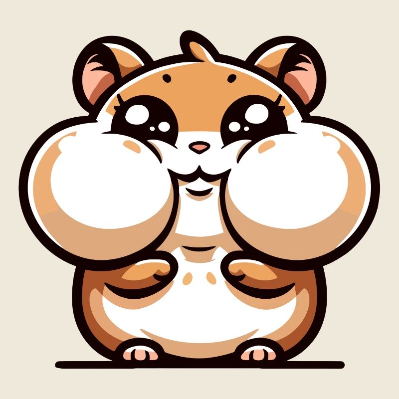Un hamster de style dessin animé