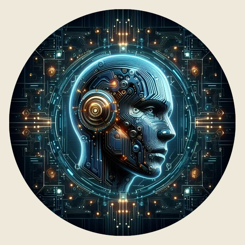 Künstliche Intelligenz Cyber Kopf Tech