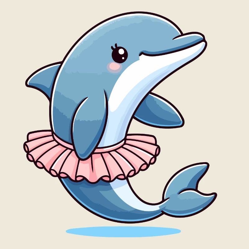 Balletic Dolphin: Graceful Waves