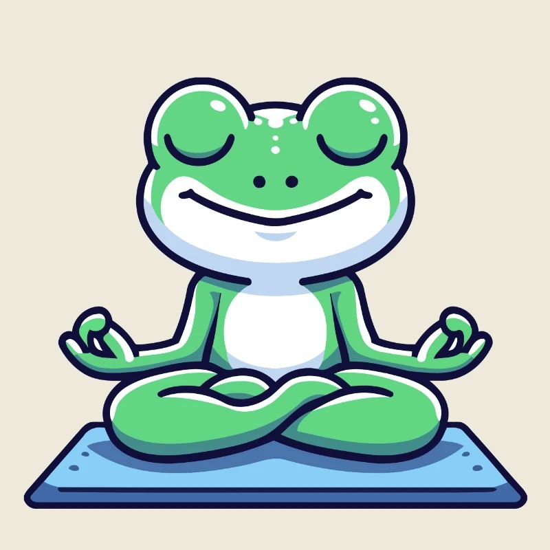 Meditative Amphibian: The Enlightened Frog