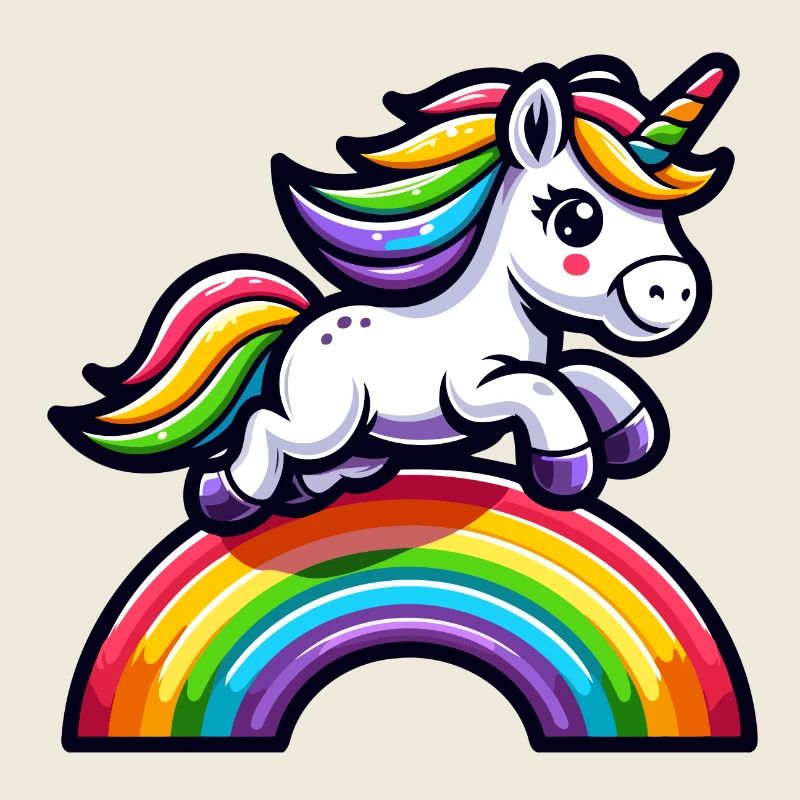 Radiant Rainbow Unicorn: Die magische Stute