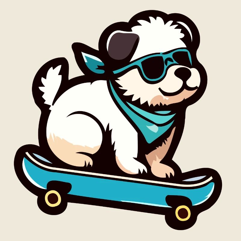 Pup on Wheels: The Skateboarding Canine