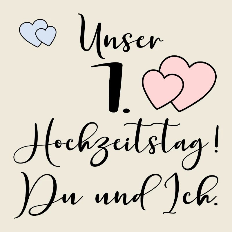 Unser erster Hochzeitstag Ehepaar