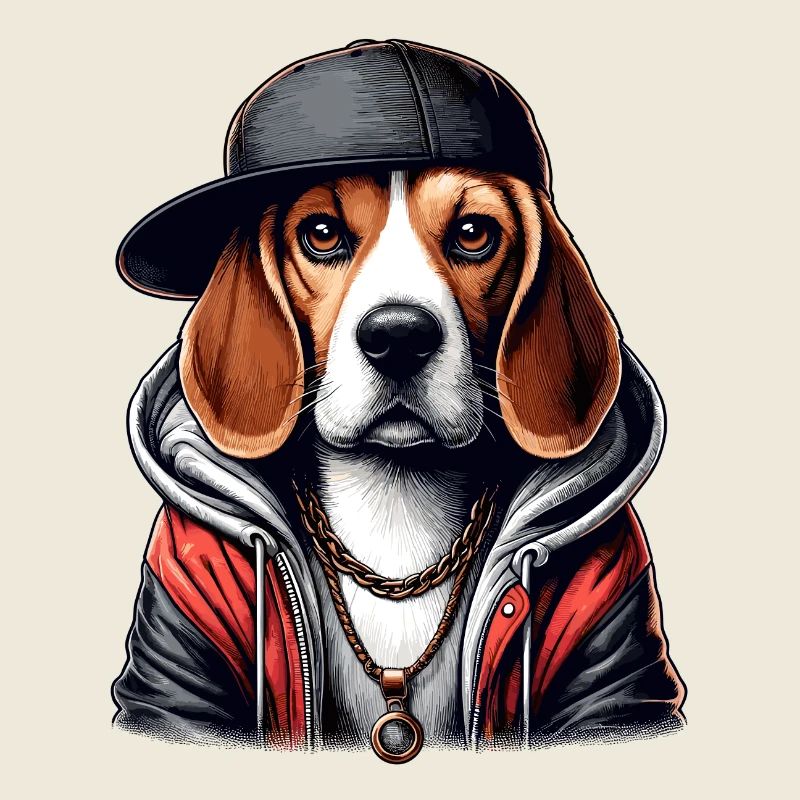 Beagle Gangsta Hund Cappy Geschenk