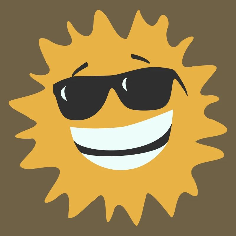Sunburst lächelt mit Sonnenbrille
