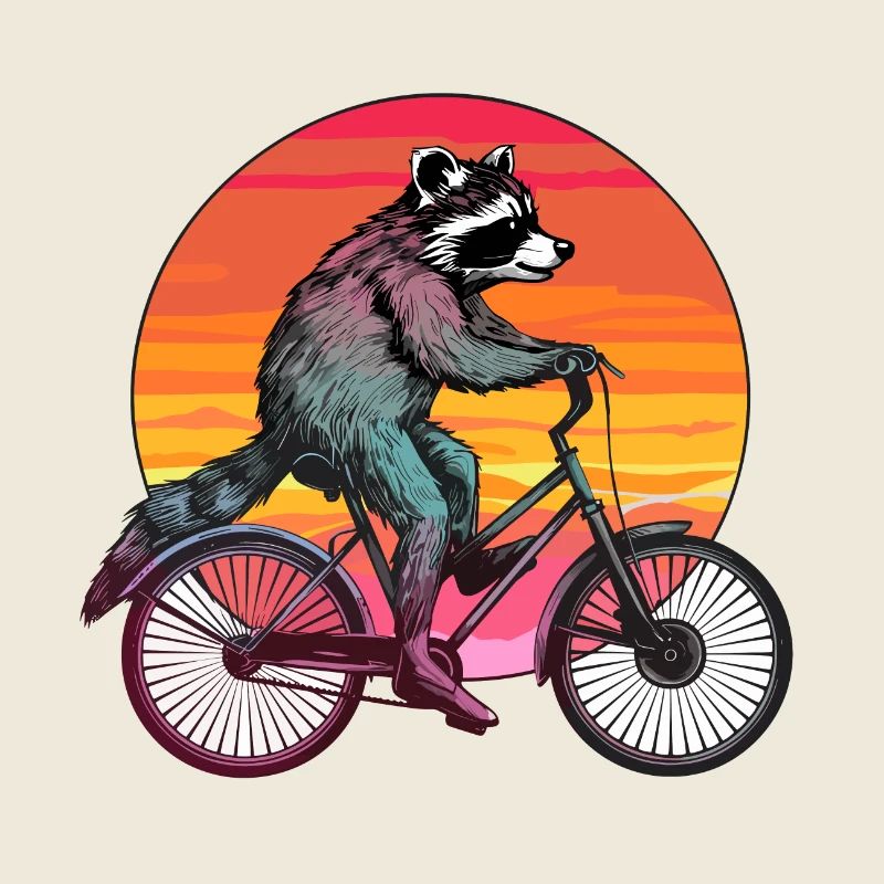Vélo raton laveur Vélo cycliste raton laveur