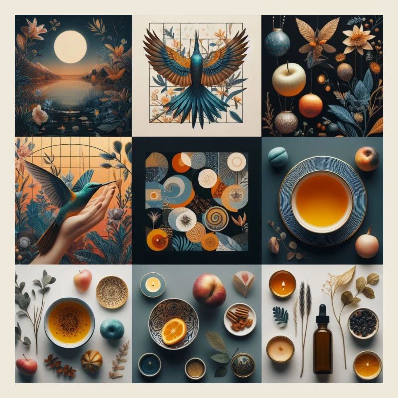 Collage, nature et vie