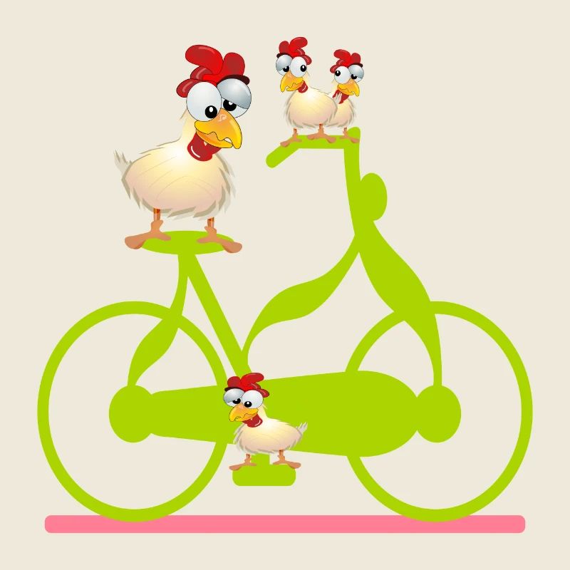 CHICKEN COOP CHICKENS - BICYCLE