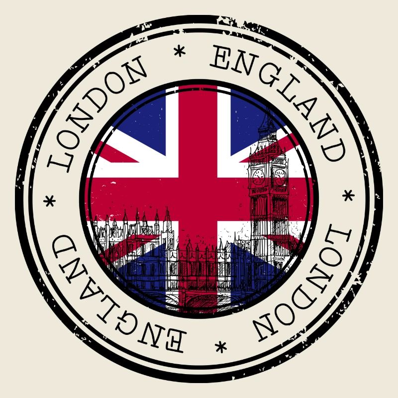 Londoner Flagge Rundes Abzeichen