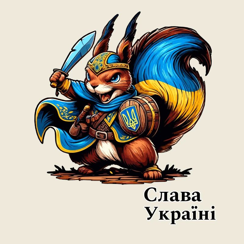 Cooles Ukraine Kämpfer Eichhörnchen