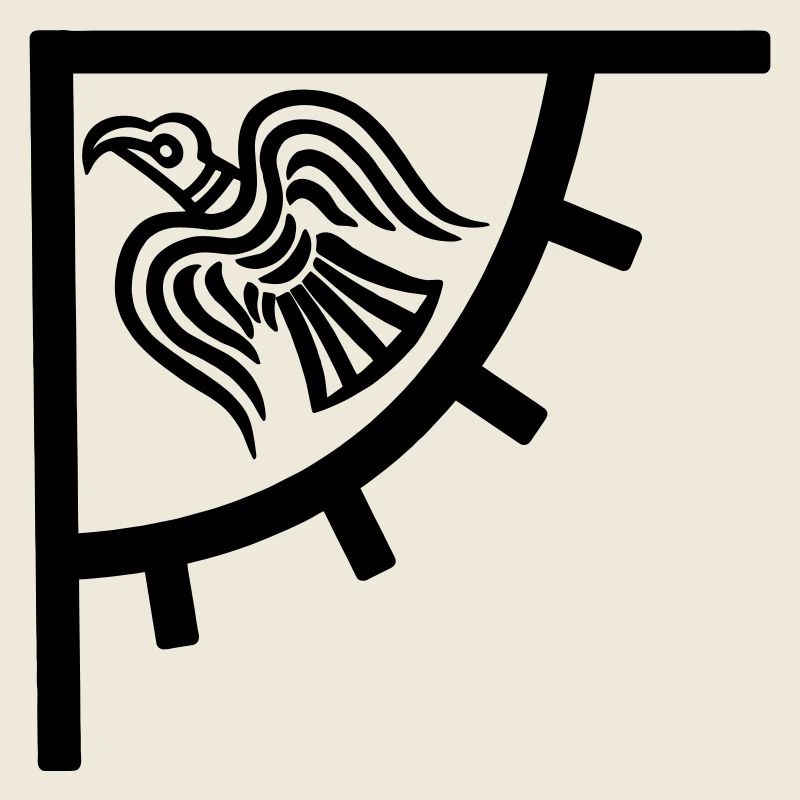 Drapeau Viking Coin Corbeau