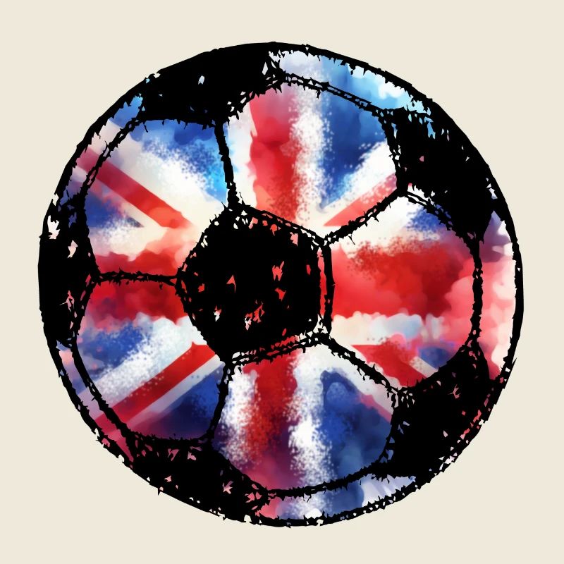 Fußball England - rot weiß blau - Union Jack 