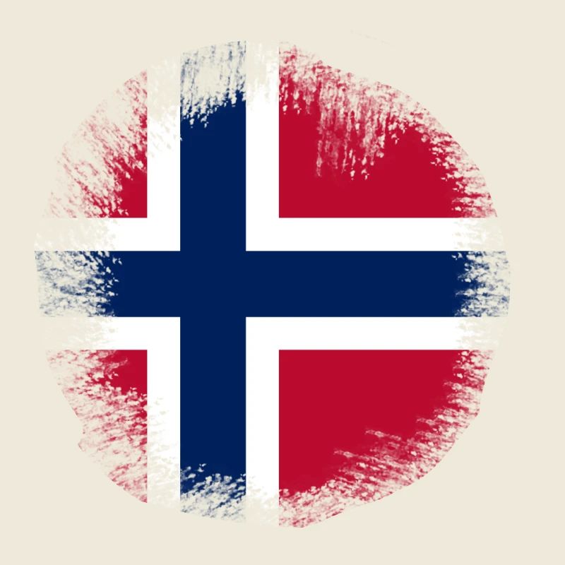 Norwegen Flagge Design Grunge Norge Norway