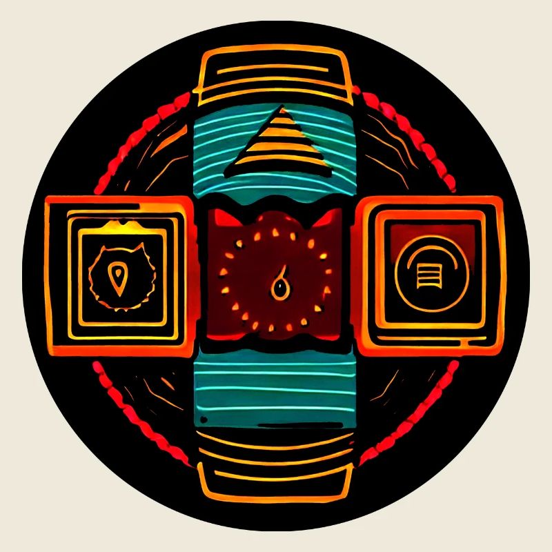 Neon Geometric Icons - Native Freestyle