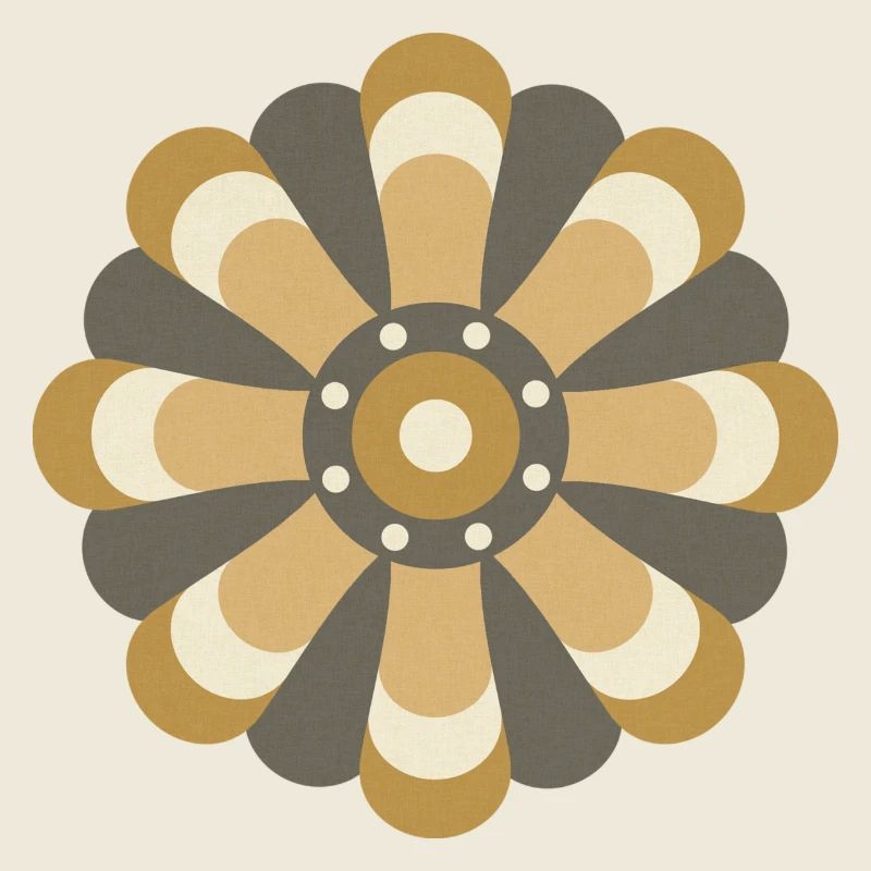 Gold & Brown Flower