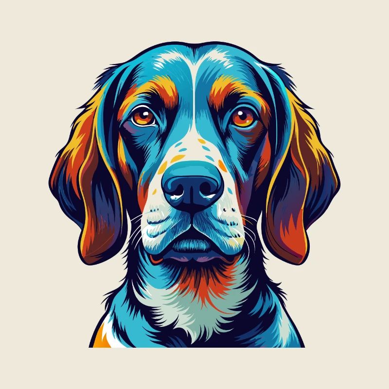 Français Gascogne Pointer Chien Race Dessin Animé Kawaii