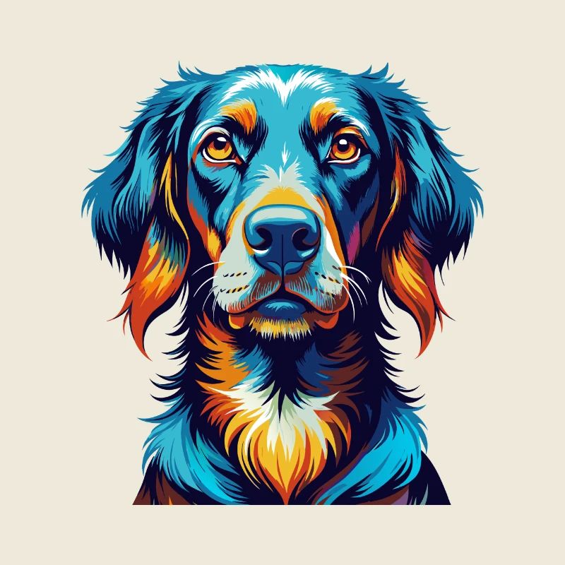 Frison Chien D’arrêt Race Coloré Dessin Animé Kawaii