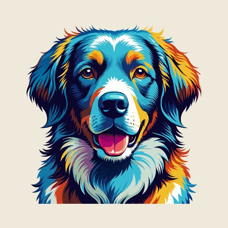 Kuvasz Hunderasse Bunte Karikatur Kawaii