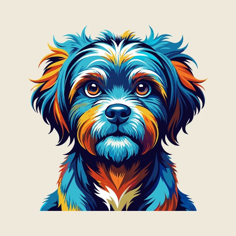 Lowchen Petit Lion Chien Race Dessin Animé Kawaii