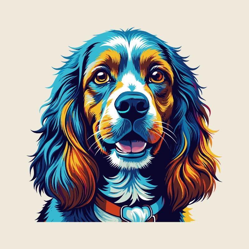 Cocker américain Spaniel Chien Race Dessin animé Kawaii
