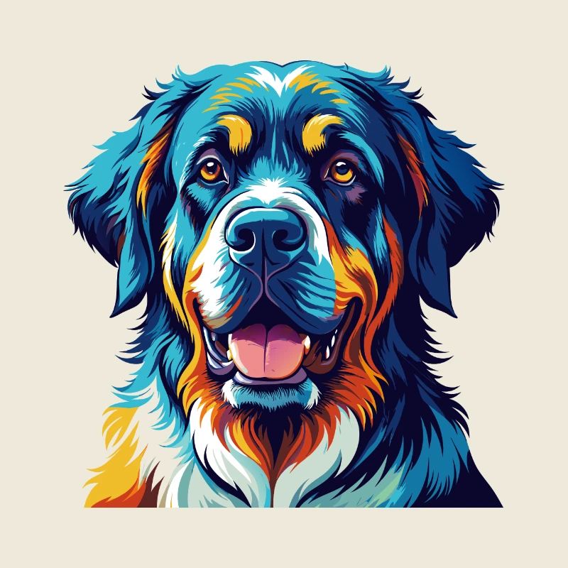Spanische Dogge Hunderasse Bunte Karikatur Kawaii