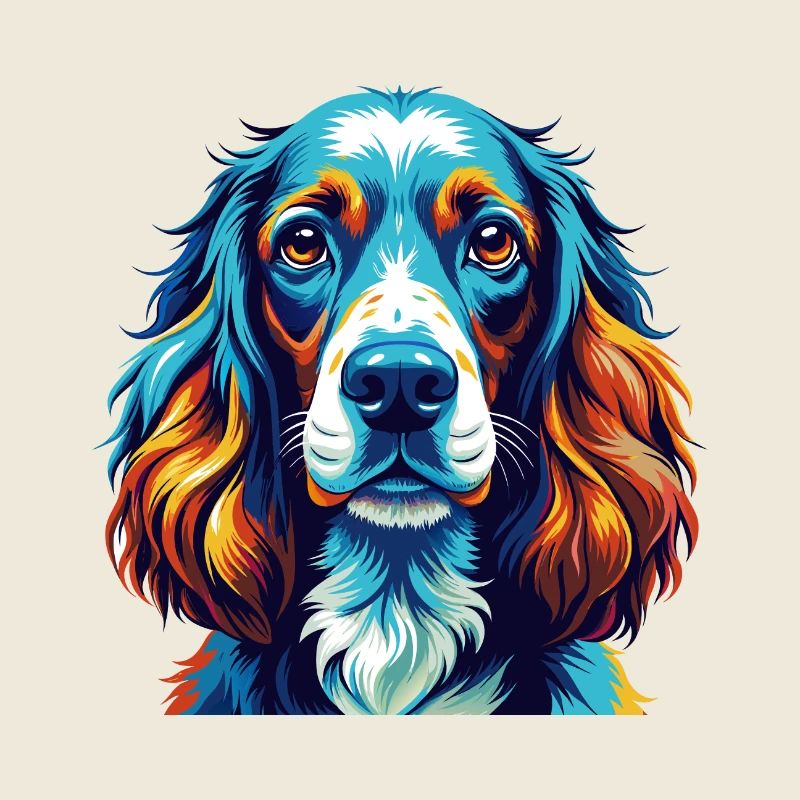 English Cocker Spaniel Dog Breed Cartoon Kawaii