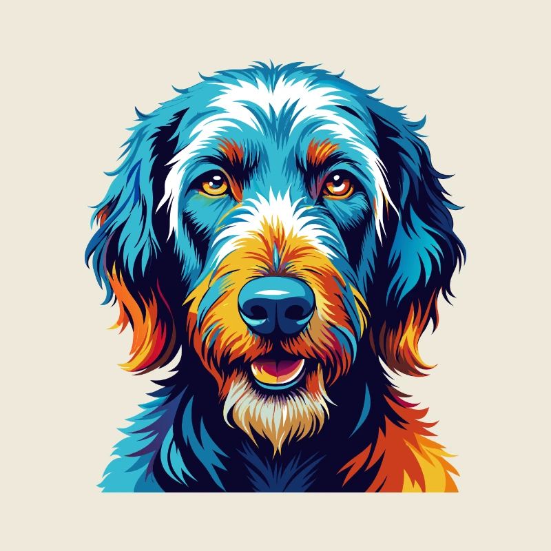 Bedlington Terrier Hunderasse Karikatur Kawaii