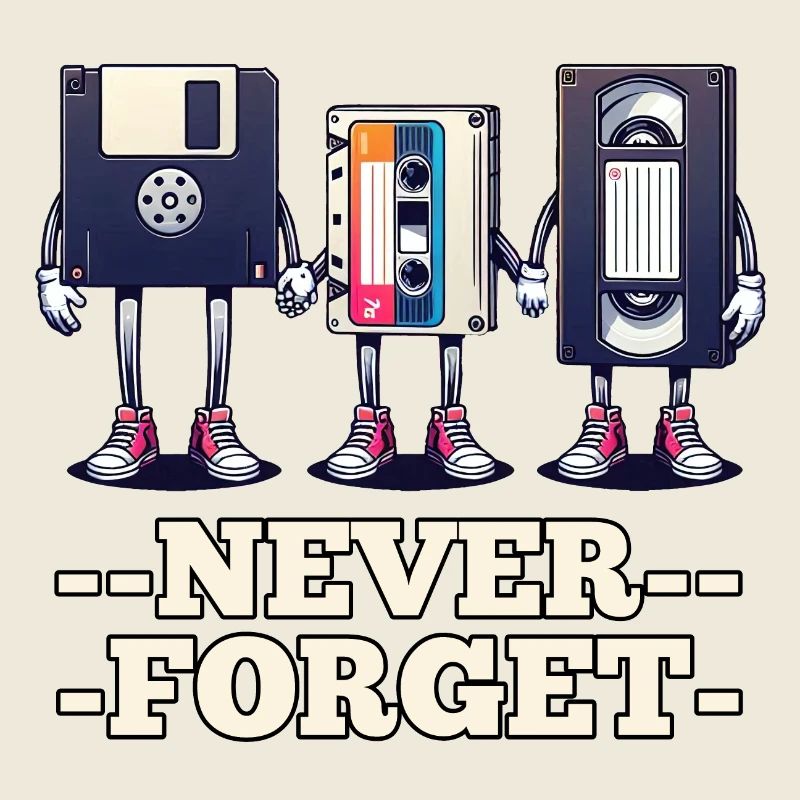 Floppy Disk, Cassette, VHS - Never Forget