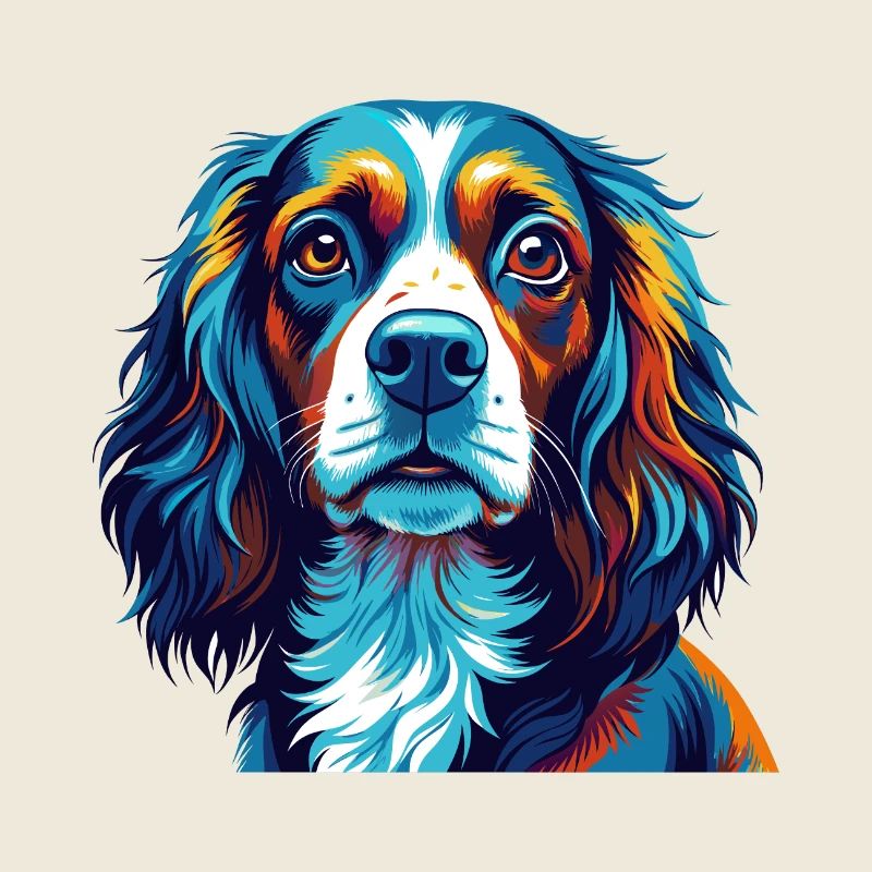 Pont Audemer Spaniel Hunderasse Karikatur Kawaii