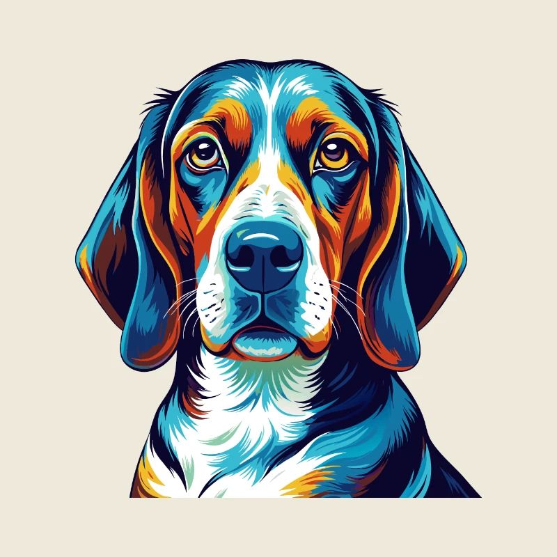 Treeing Walker Coonhound Hunderasse Karikatur Kawaii