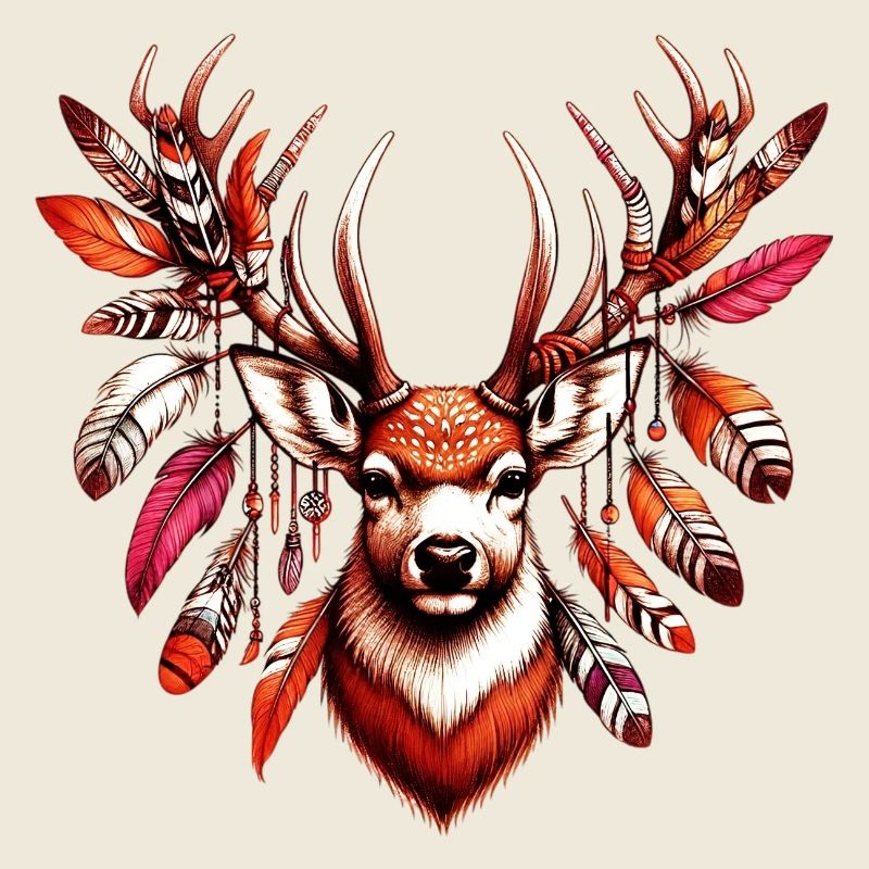 Cerf amérindien Indiens rouges d’Amérique