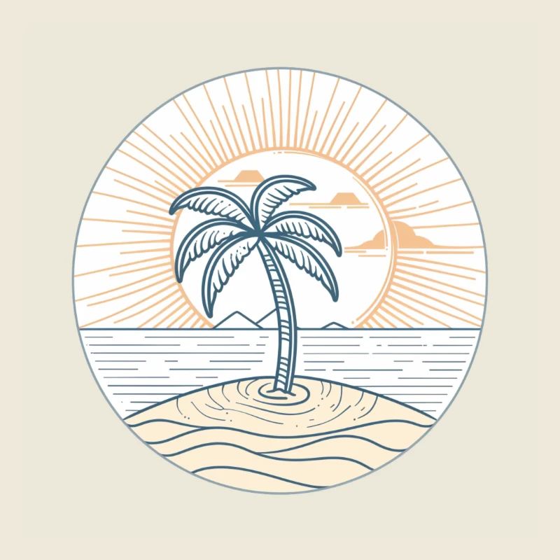 Cercle de palmiers de l’île Sunny
