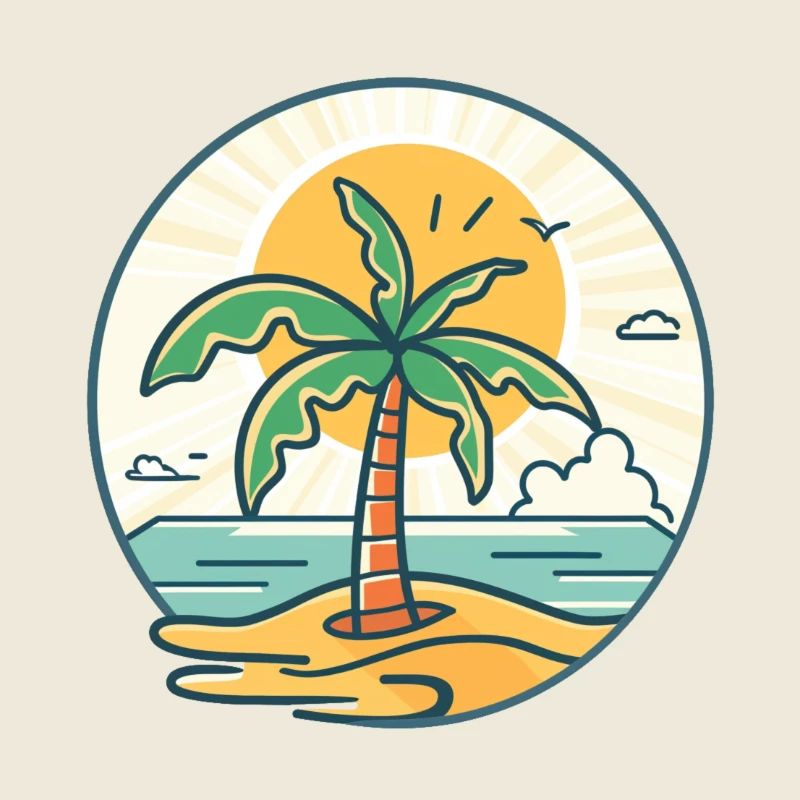 Magie du palmier de l’île du Soleil