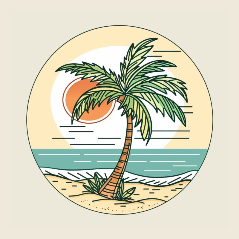 Coucher de soleil sur la plage