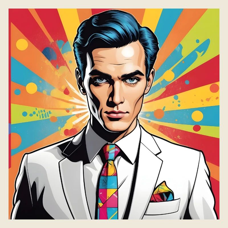 Portrait Pop Art Élégant
