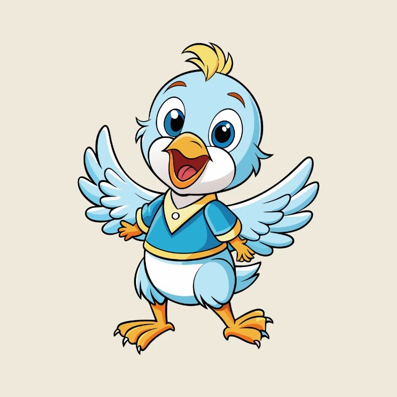 Colombe mignon personnage de dessin animé Kawaii Clipart