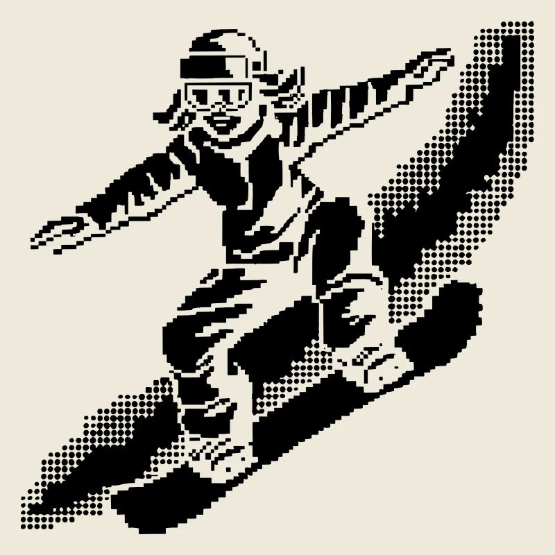Snowboarder Pixel Art