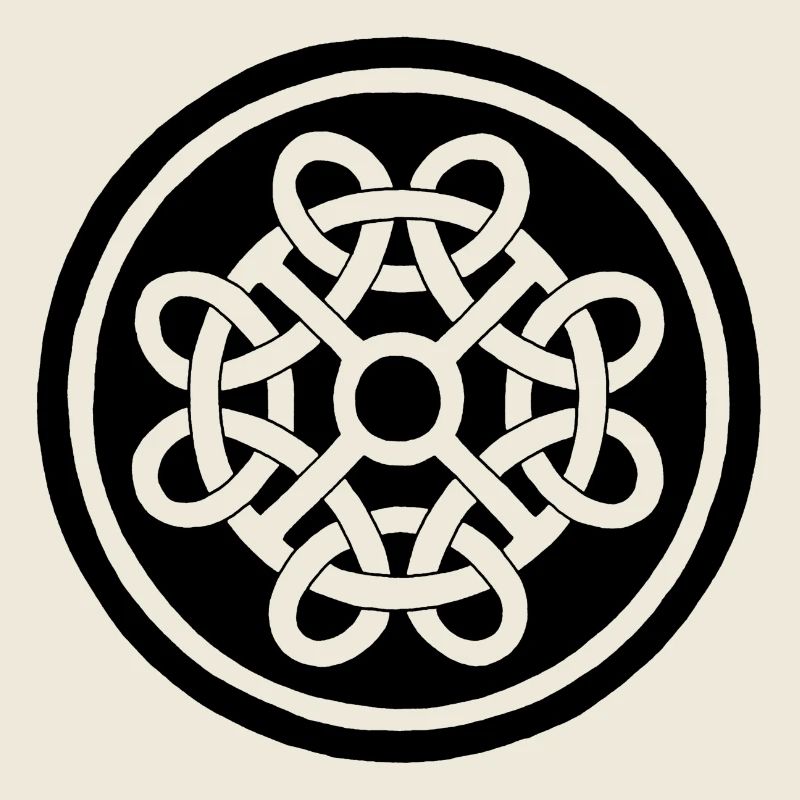 Keltische Blume und schwarzer Talisman