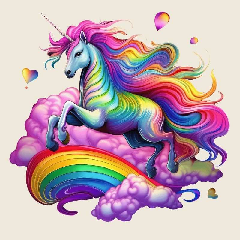 Licorne arc-en-ciel féerique
