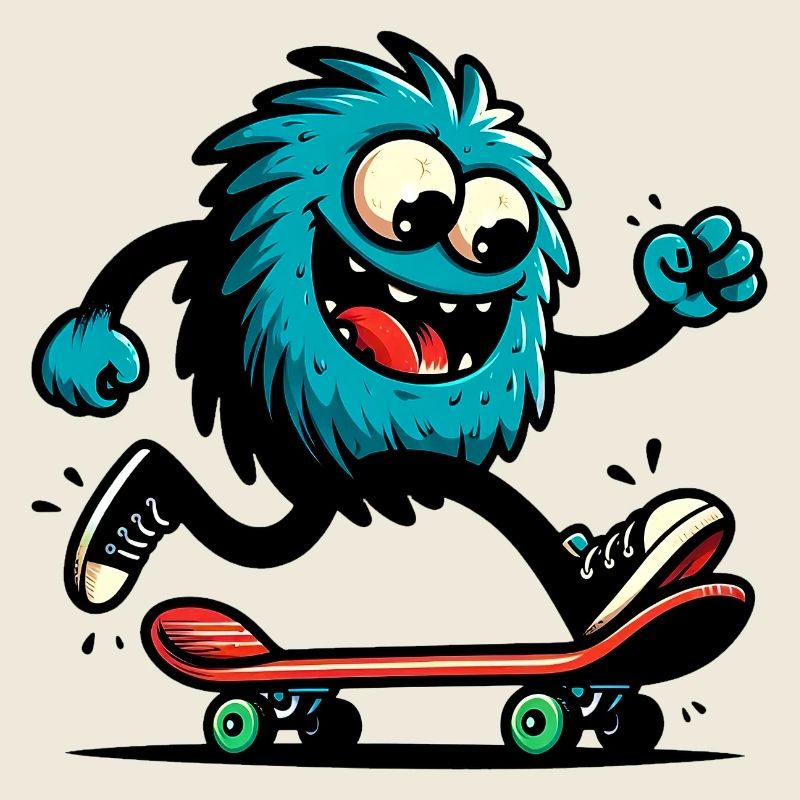 extraterrestre martien extraterrestre sur skateboard