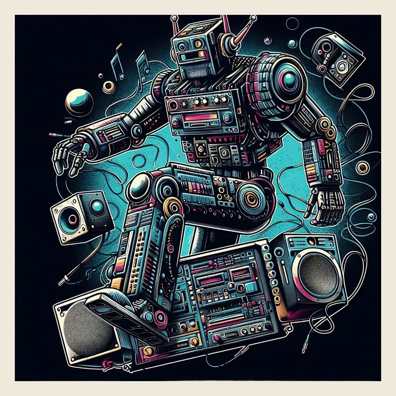 Analogo vibes AI robot Art