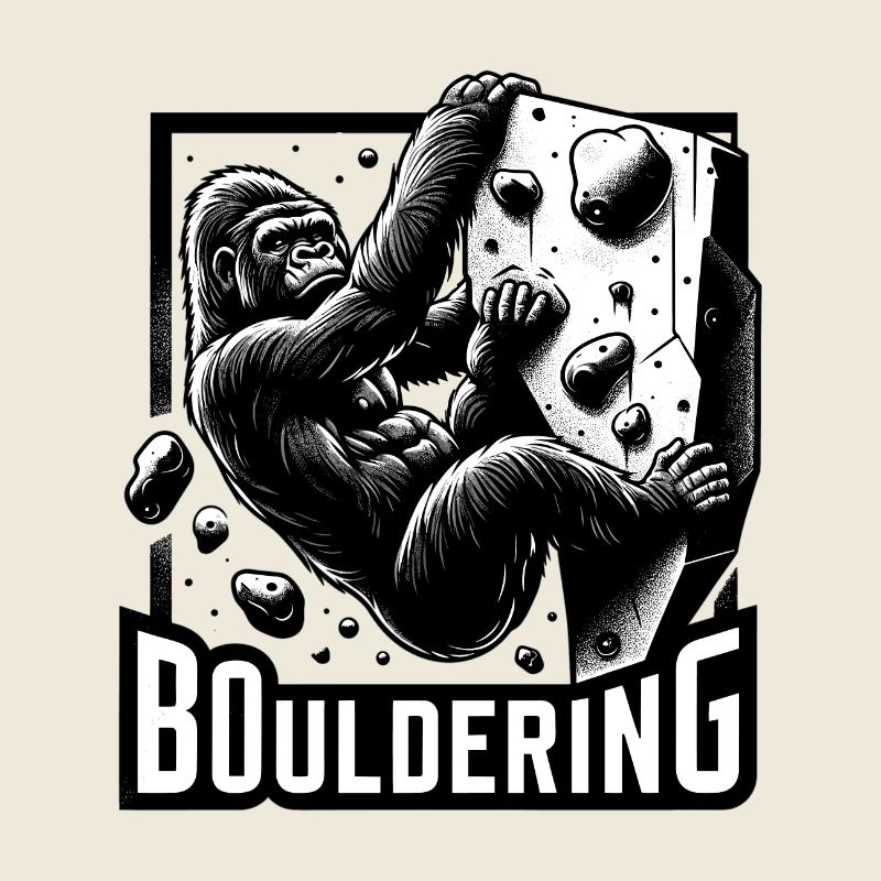 Bouldern Gorilla Silberrücken Geschenk