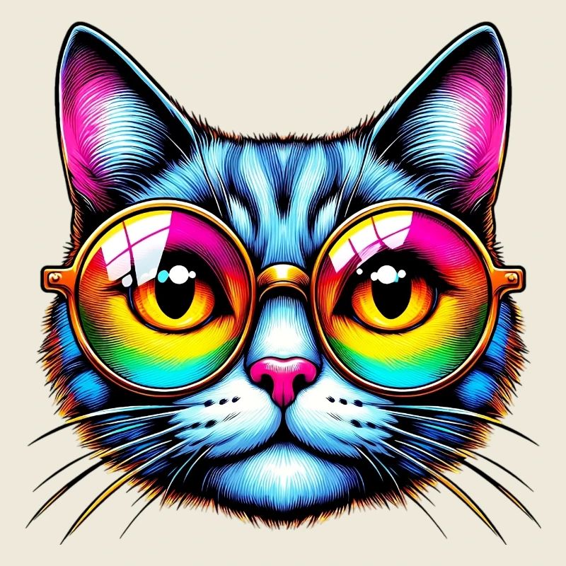 Chat avec des lunettes de soleil